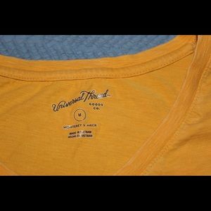 Yellow V-neck shirt!